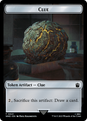 Alien Angel // Clue (0021) Double-Sided Token [Doctor Who Tokens] Magic: The Gathering