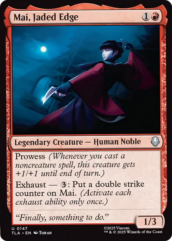 Mai, Jaded Edge [Avatar: The Last Airbender] Magic: The Gathering