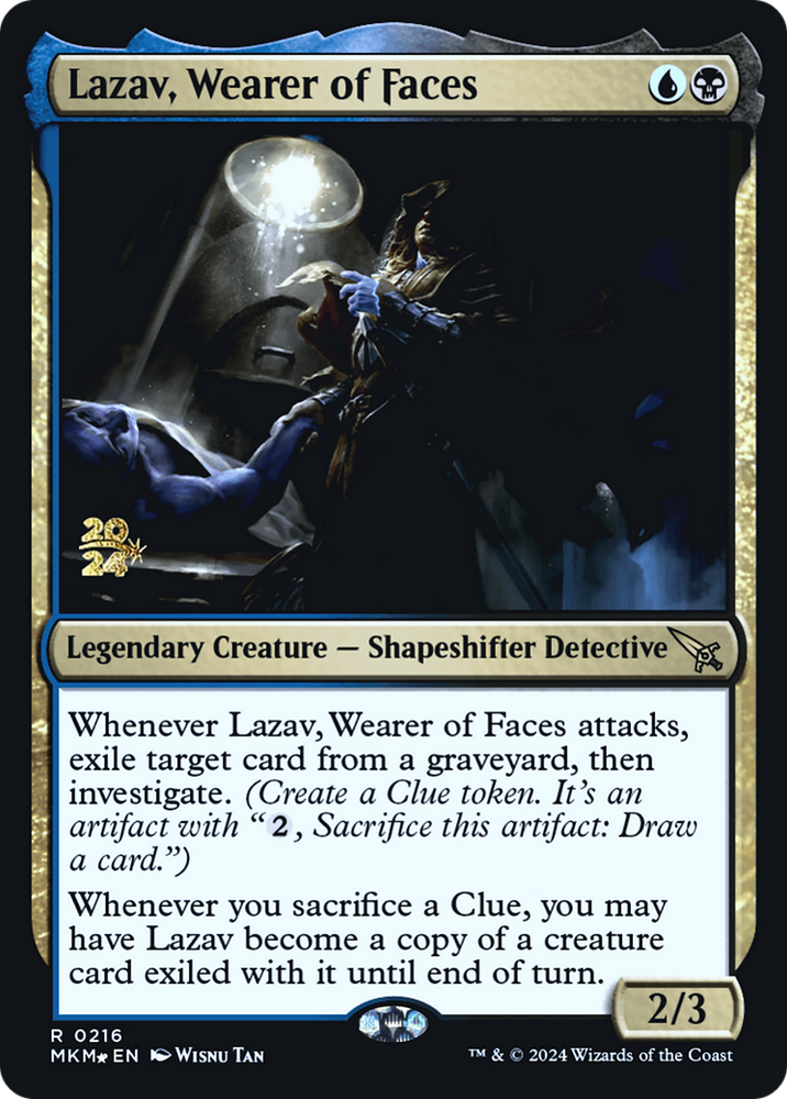 Lazav, Wearer of Faces [Murders at Karlov Manor Prerelease Promos] Magic: The Gathering