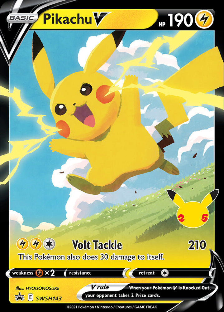 Pikachu V (SWSH143) (Celebrations) [Sword & Shield: Black Star Promos] Pokémon