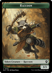 Rat // Raccoon Double-Sided Token [Bloomburrow Commander Tokens] Magic: The Gathering