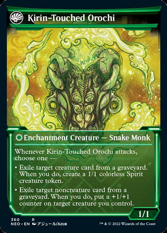 Teachings of the Kirin // Kirin-Touched Orochi (Showcase Soft Glow) [Kamigawa: Neon Dynasty] Magic: The Gathering