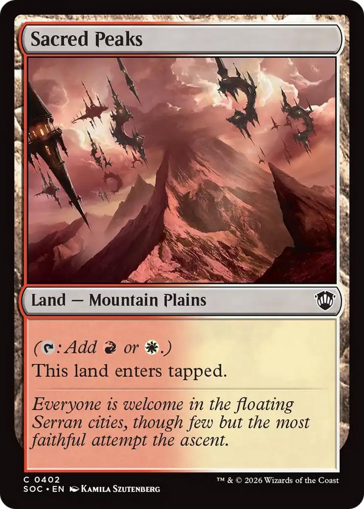 Sacred Peaks [Secrets of Strixhaven Commander] Magic: The Gathering