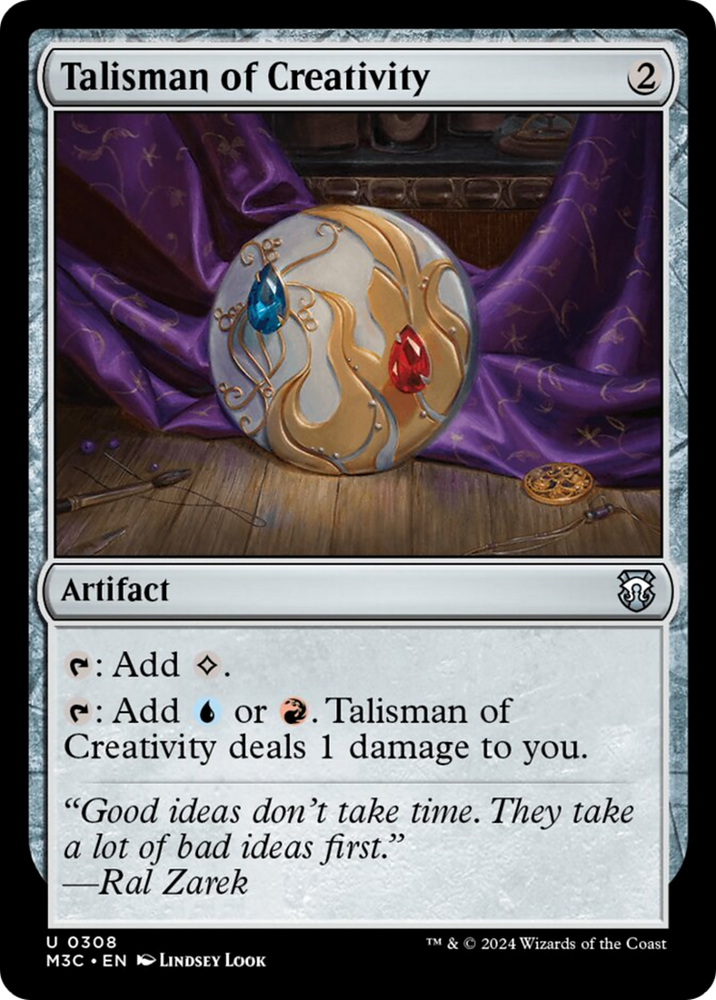 Talisman of Creativity (Ripple Foil) [Modern Horizons 3 Commander] Magic: The Gathering
