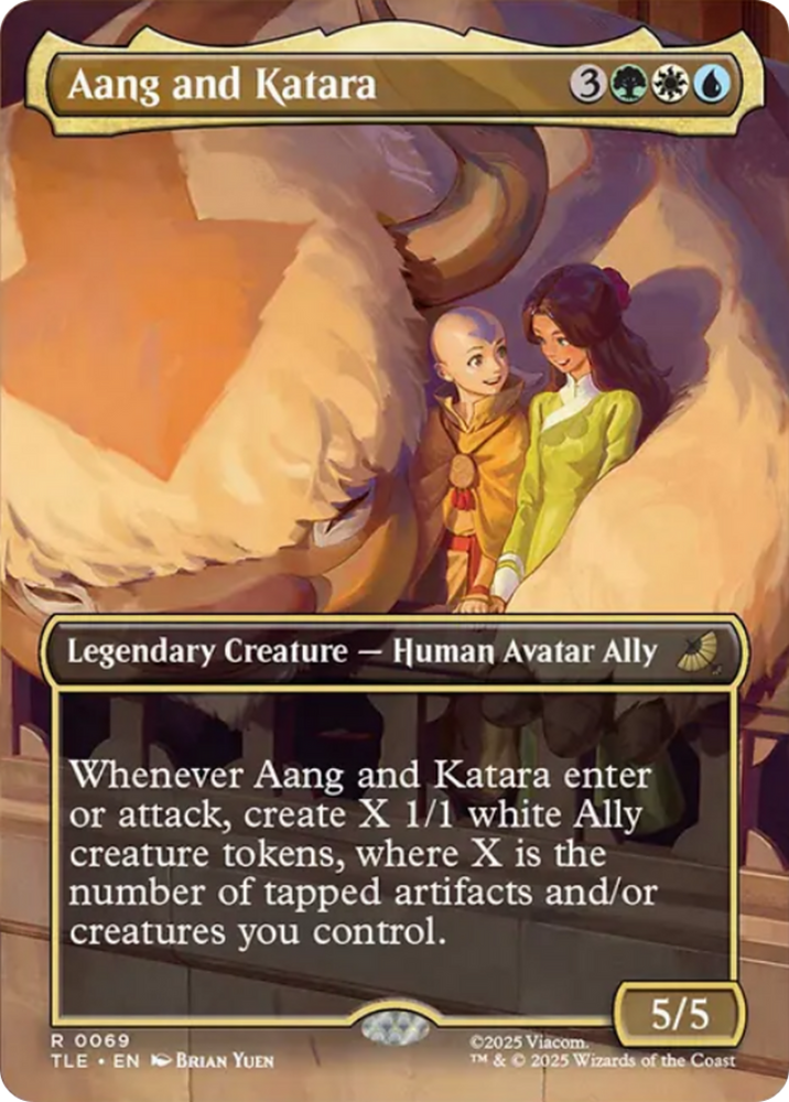 Aang and Katara (Borderless) [Avatar: The Last Airbender: Eternal-Legal] Magic: The Gathering