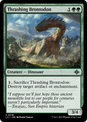 Thrashing Brontodon [The Lost Caverns of Ixalan] Magic: The Gathering
