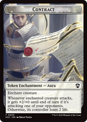 Contract // Copy Double-Sided Token [Secrets of Strixhaven Commander Tokens] Magic: The Gathering