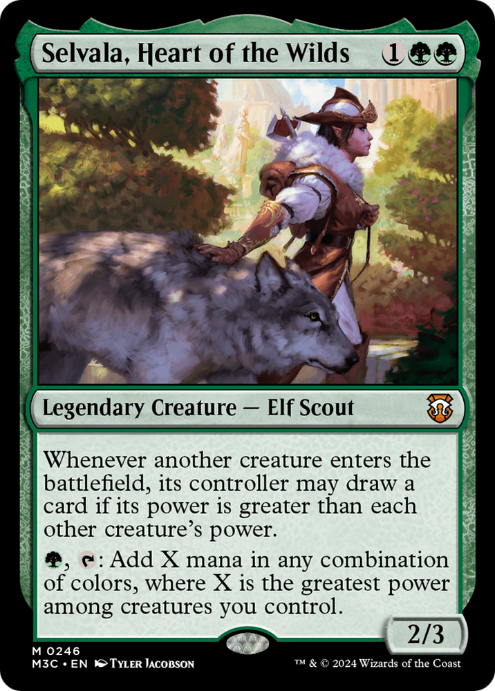 Selvala, Heart of the Wilds (Ripple Foil) [Modern Horizons 3 Commander] Magic: The Gathering