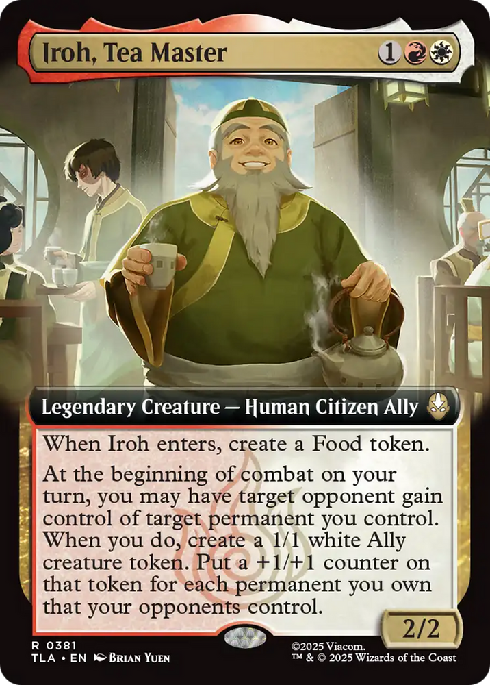 Iroh, Tea Master (Extended Art) [Avatar: The Last Airbender] Magic: The Gathering
