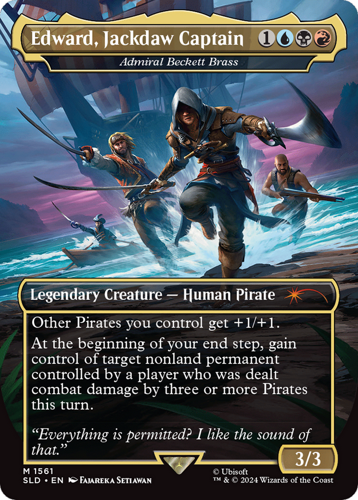 Edward, Jackdaw Captain - Admiral Beckett Brass (Rainbow Foil) [Secret Lair Drop Series] Magic: The Gathering