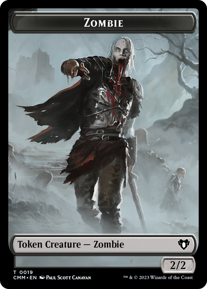 Zombie Token (19) [Commander Masters Tokens] Magic: The Gathering