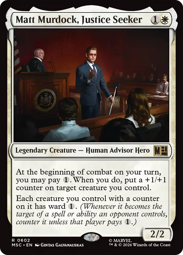 Matt Murdock, Justice Seeker [Marvel Super Heroes Commander] Magic: The Gathering