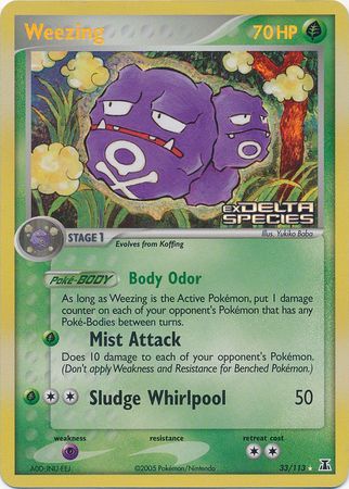 Weezing (33/113) (Stamped) [EX: Delta Species] Pokémon