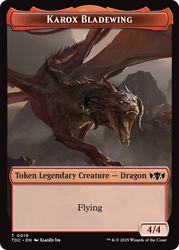 Karox Bladewing // Copy Double-Sided Token [Tarkir: Dragonstorm Commander Tokens] Magic: The Gathering