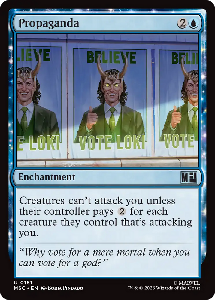 Propaganda (Surge Foil) [Marvel Super Heroes Commander] Magic: The Gathering