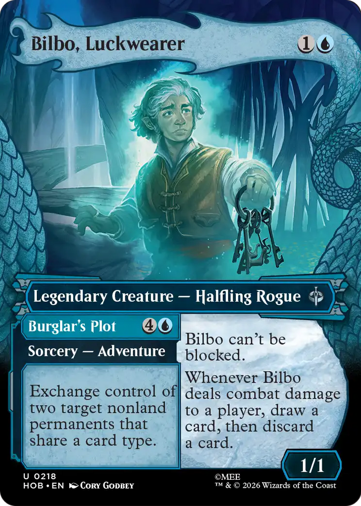 Bilbo, Luckwearer (Showcase) [The Hobbit] Magic: The Gathering