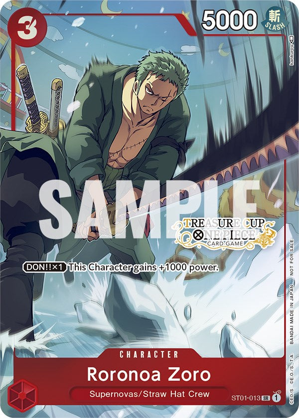 Roronoa Zoro (Treasure Cup) [One Piece Promotion Cards] Bandai