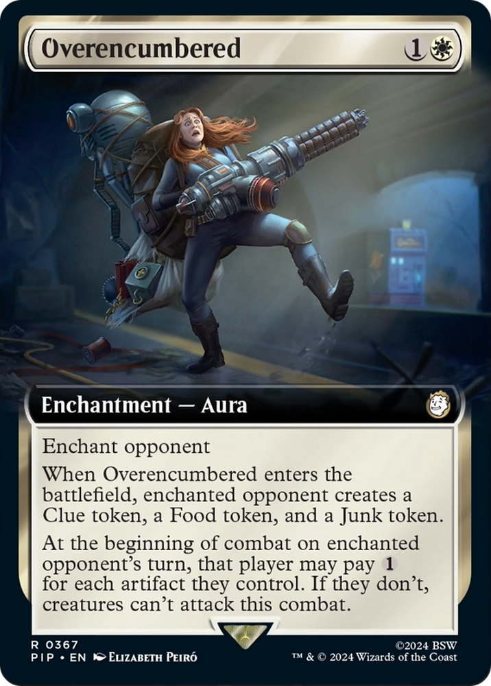 Overencumbered (Extended Art) [Fallout] Magic: The Gathering