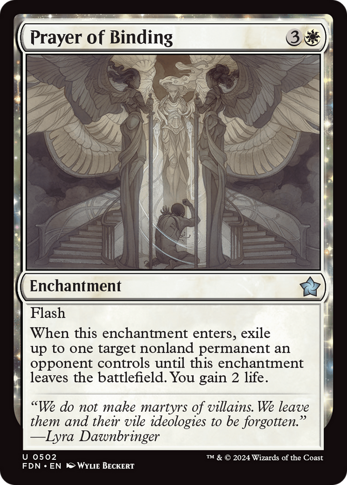 Prayer of Binding [Foundations] Magic: The Gathering