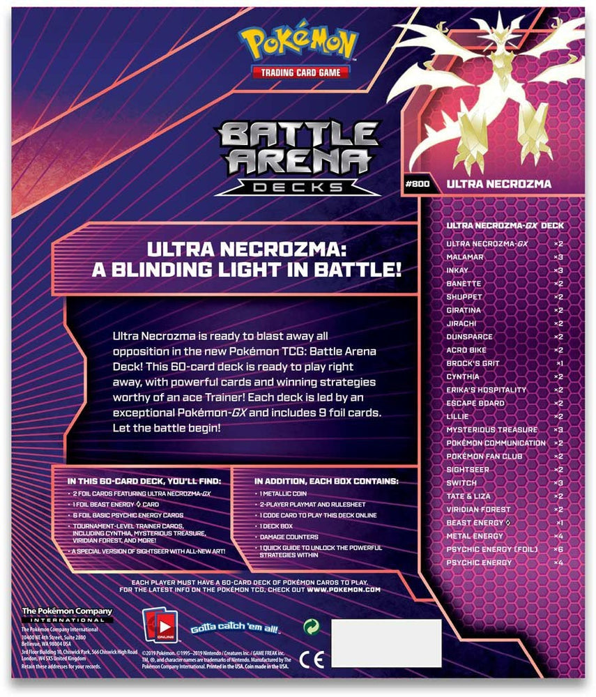 Sun & Moon - Battle Arena Decks (Ultra Necrozma GX) Pokémon