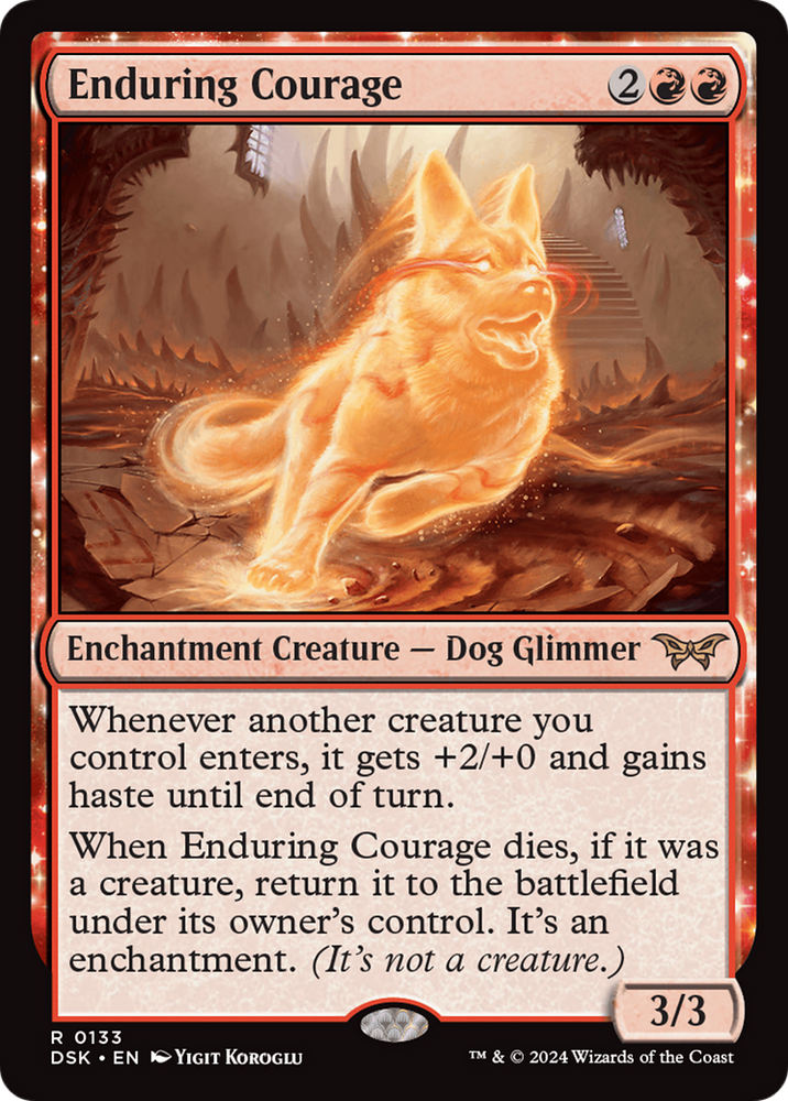 Enduring Courage [Duskmourn: House of Horror] Magic: The Gathering
