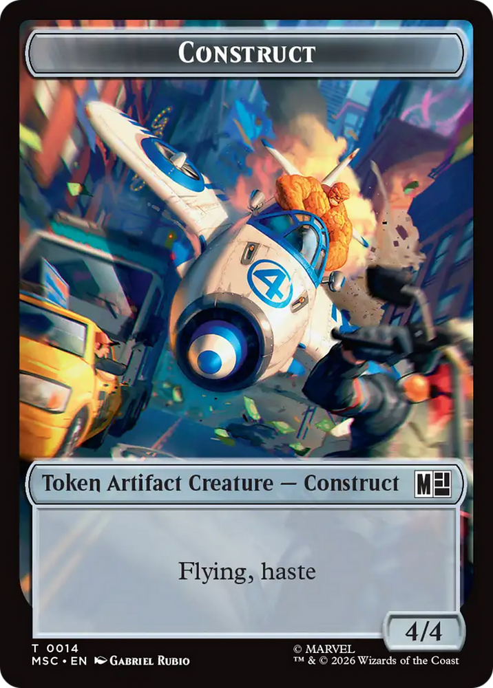 Treasure (022) // Construct (014) Double-Sided Token [Marvel Super Heroes Commander Tokens] Magic: The Gathering