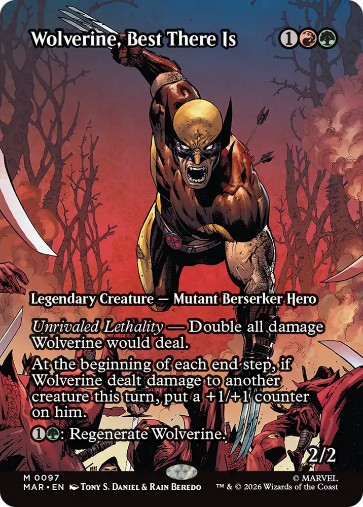 Wolverine, Best There Is (Borderless) [Marvel Universe: Eternal-Legal] Magic: The Gathering