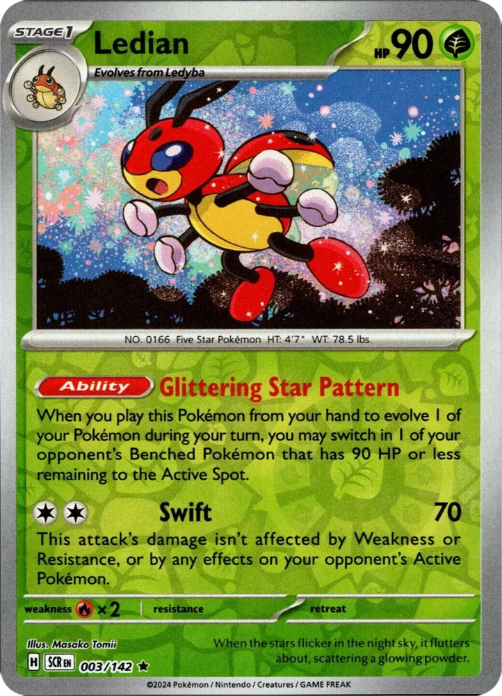Ledian (003/142) [Scarlet & Violet: Stellar Crown] Pokémon