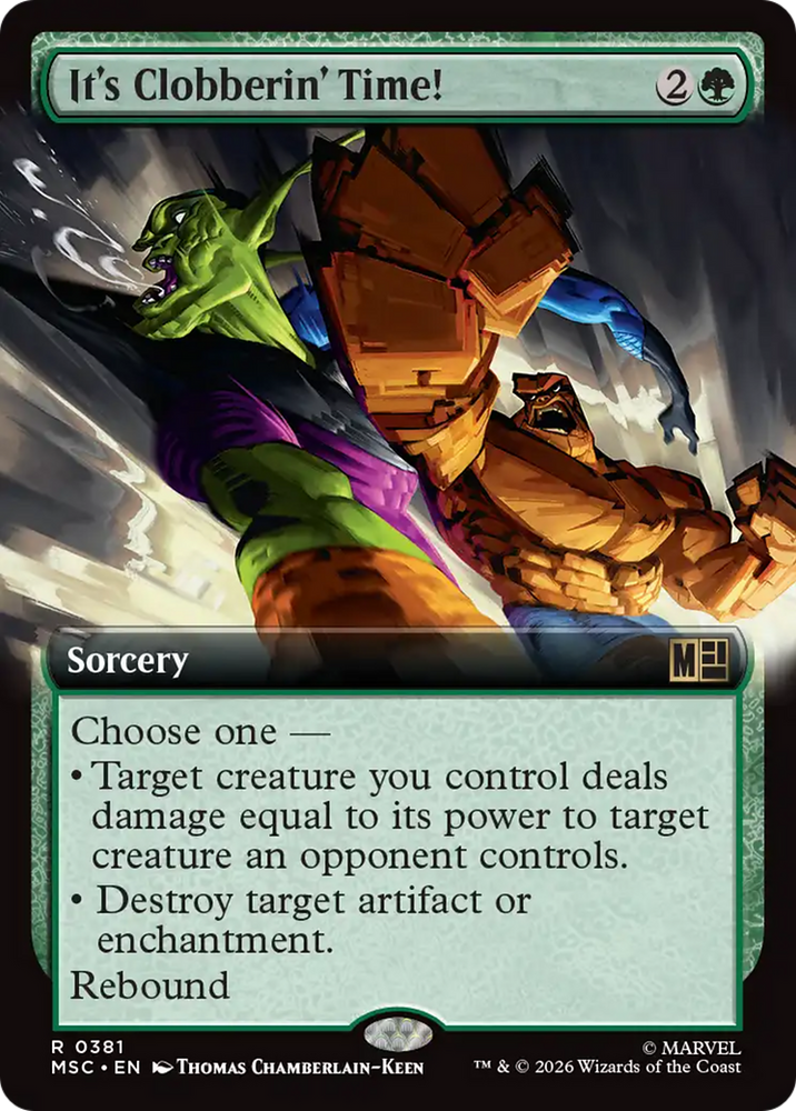 It's Clobberin' Time! (Extended Art) [Marvel Super Heroes Commander] Magic: The Gathering