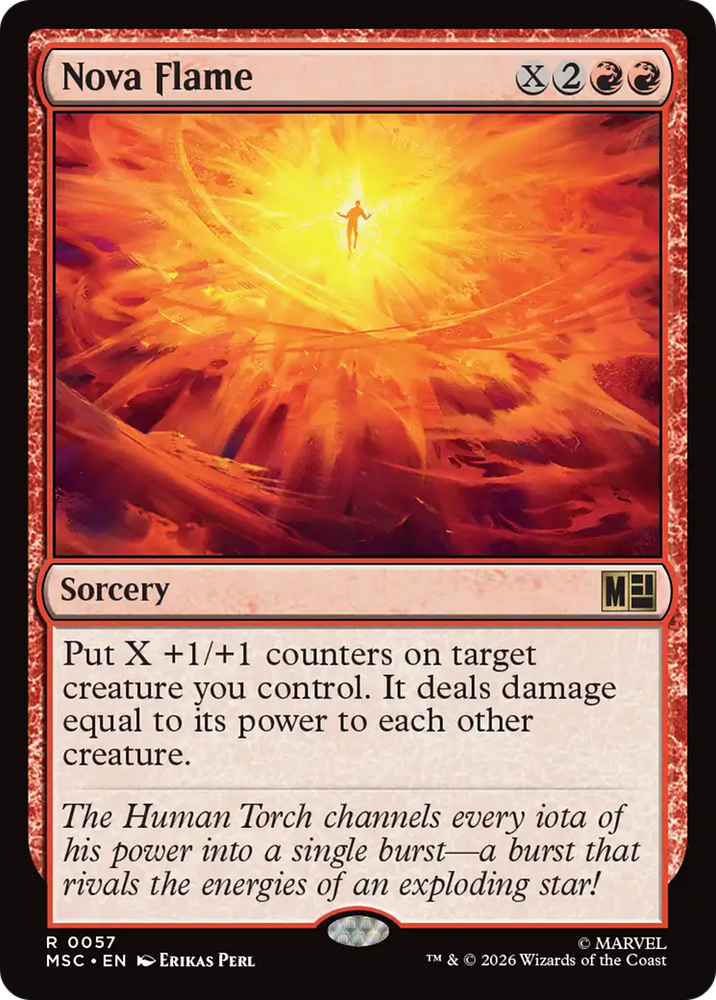 Nova Flame (Surge Foil) [Marvel Super Heroes Commander] Magic: The Gathering