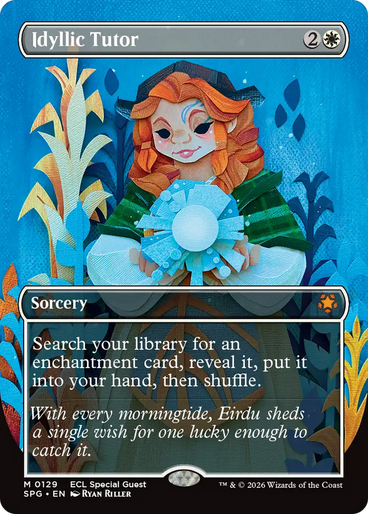 Idyllic Tutor (Borderless) [Lorwyn Eclipsed Special Guests] Magic: The Gathering