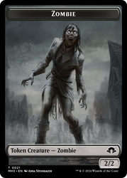 Zombie // Plant Double-Sided Token [Modern Horizons 3 Tokens] Magic: The Gathering