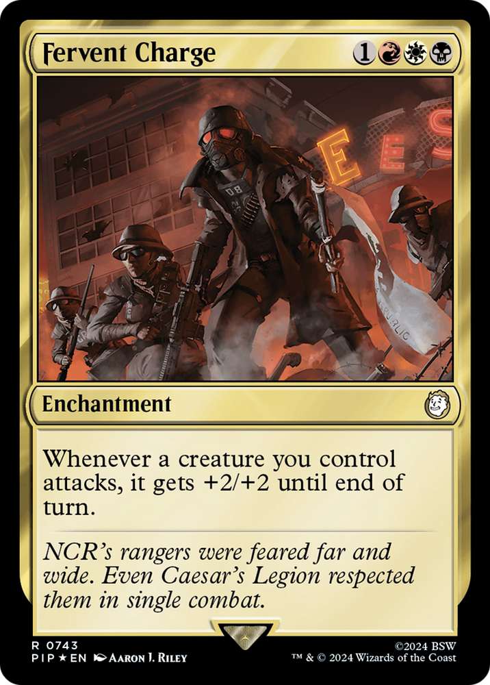 Fervent Charge (Surge Foil) [Fallout] Magic: The Gathering