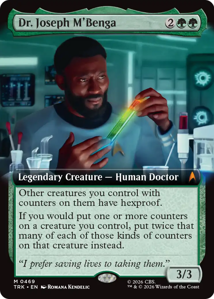 Dr. Joseph M'Benga (Extended Art) [Star Trek] Magic: The Gathering