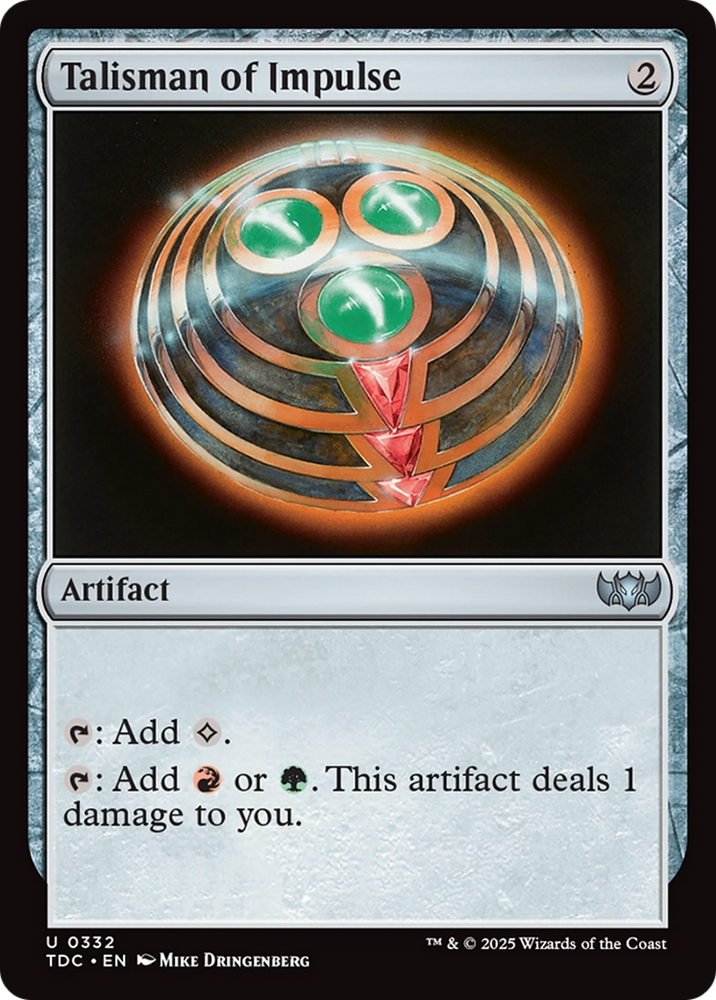 Talisman of Impulse [Tarkir: Dragonstorm Commander] Magic: The Gathering