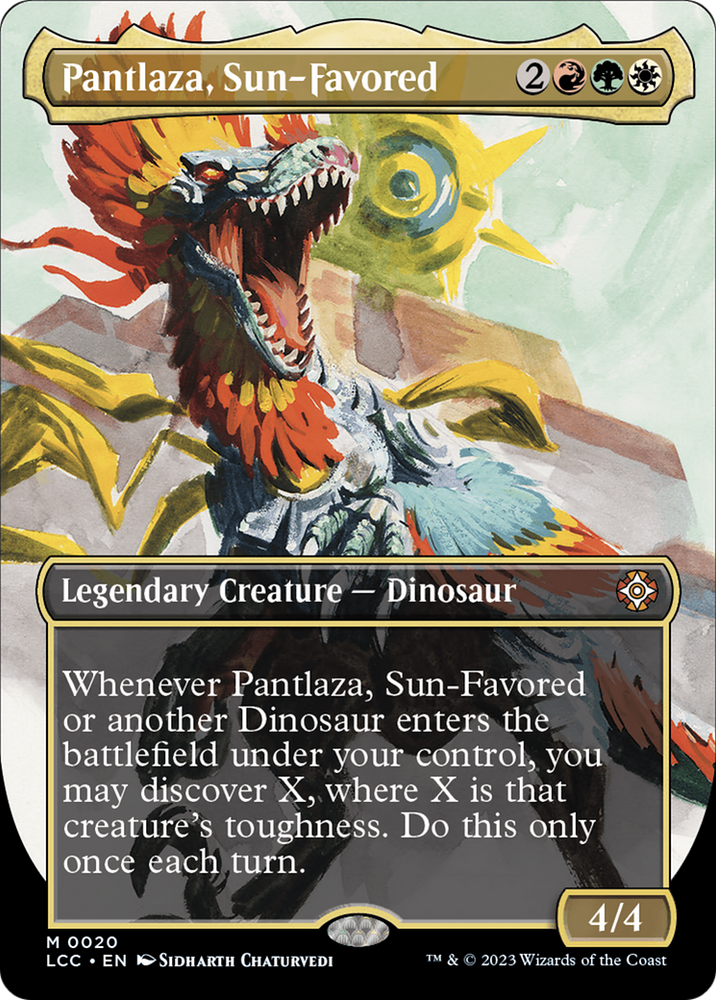 Pantlaza, Sun-Favored (Borderless) [The Lost Caverns of Ixalan Commander] Magic: The Gathering
