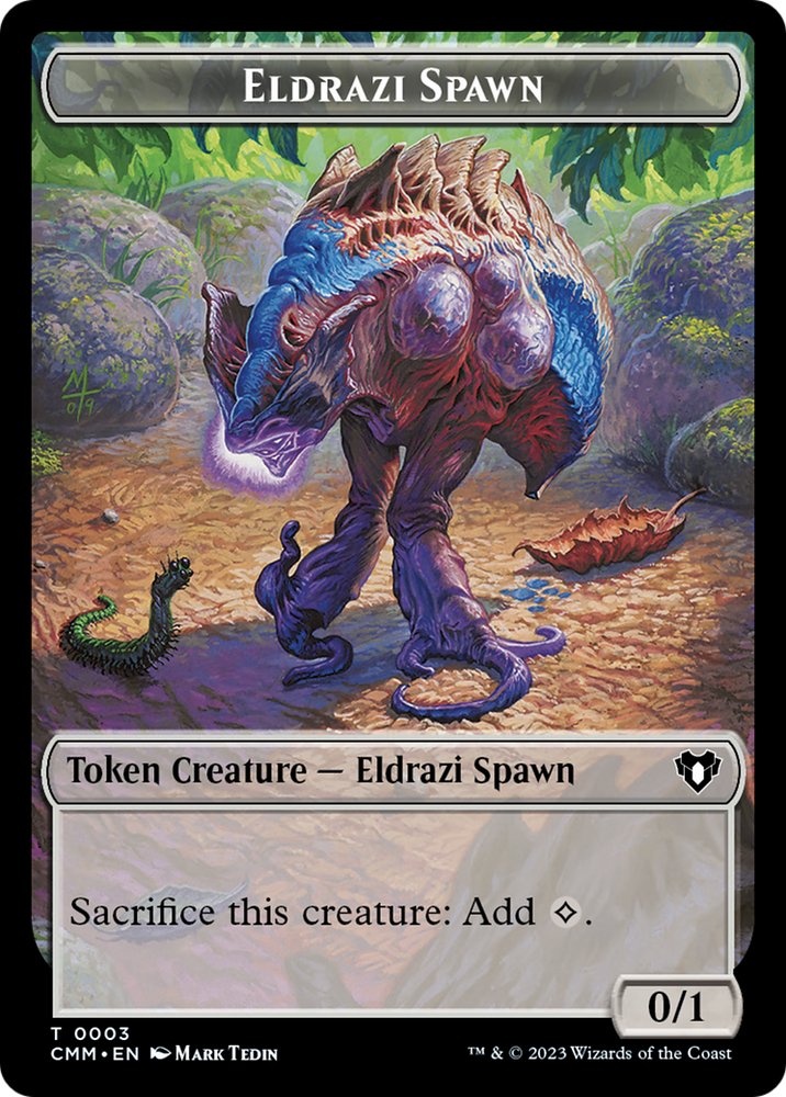 Eldrazi Spawn // Demon Double-Sided Token [Commander Masters Tokens] Magic: The Gathering