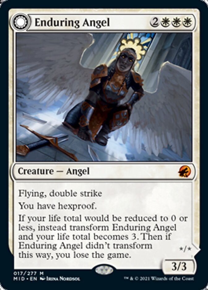 Enduring Angel // Angelic Enforcer [Innistrad: Midnight Hunt] Magic: The Gathering