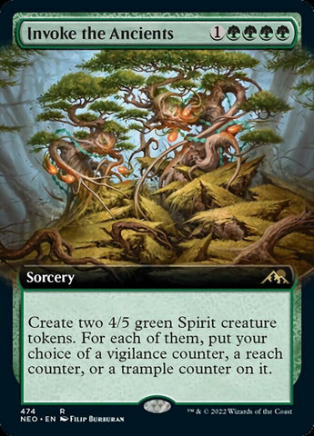 Invoke the Ancients (Extended Art) [Kamigawa: Neon Dynasty] Magic: The Gathering
