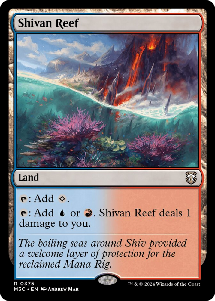 Shivan Reef (Ripple Foil) [Modern Horizons 3 Commander] Magic: The Gathering