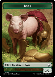 Hydra (Ripple Foil) // Boar Double-Sided Token [Modern Horizons 3 Commander Tokens] Magic: The Gathering