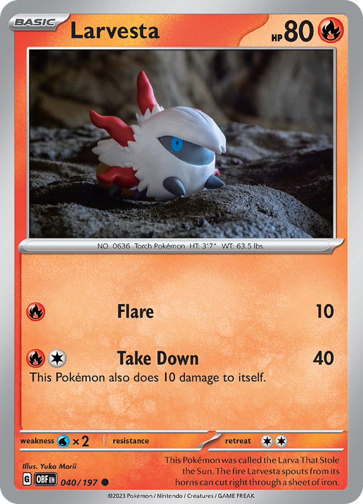 Larvesta (040/197) [Scarlet & Violet: Obsidian Flames] Pokémon