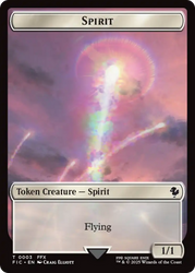 Spirit // Hero (0027) Double-Sided Token (Surge Foil) [FINAL FANTASY Commander Tokens] Magic: The Gathering