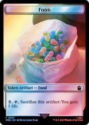 Human (0037) // Food (0057) Double-Sided Token (Surge Foil) [Doctor Who Tokens] Magic: The Gathering