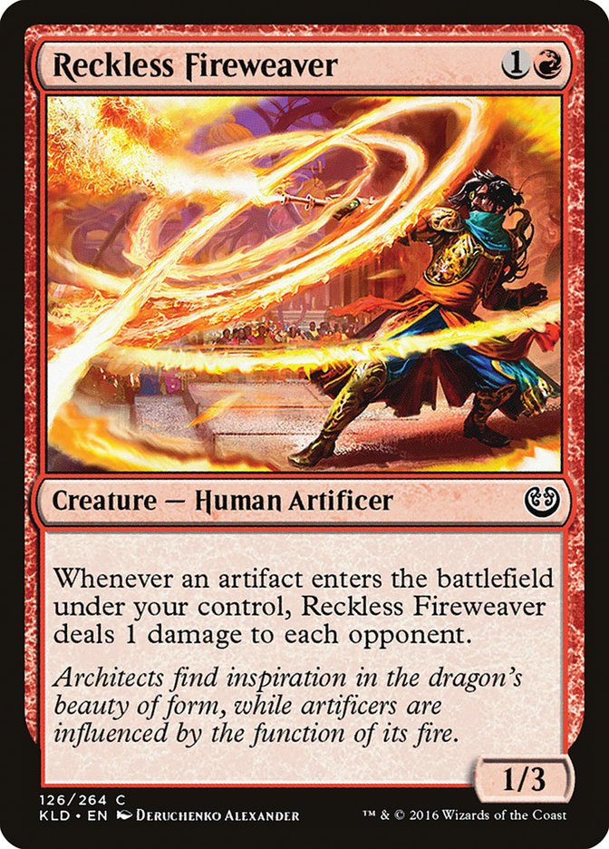 Reckless Fireweaver [Kaladesh] Magic: The Gathering