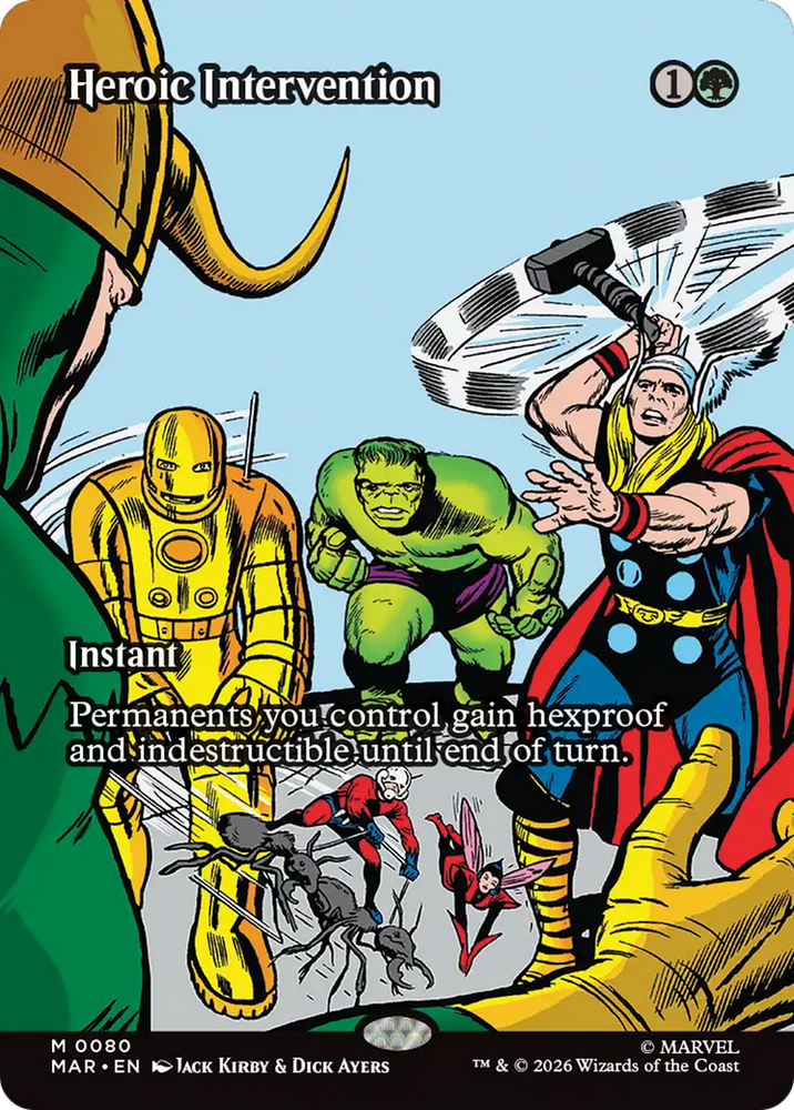 Heroic Intervention (0080) (Borderless) [Marvel Universe: Eternal-Legal] Magic: The Gathering