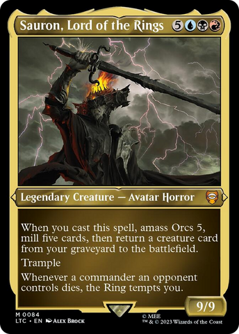 Sauron, Lord of the Rings (Display Commander) [The Lord of the Rings: Tales of Middle-Earth Commander] Magic: The Gathering
