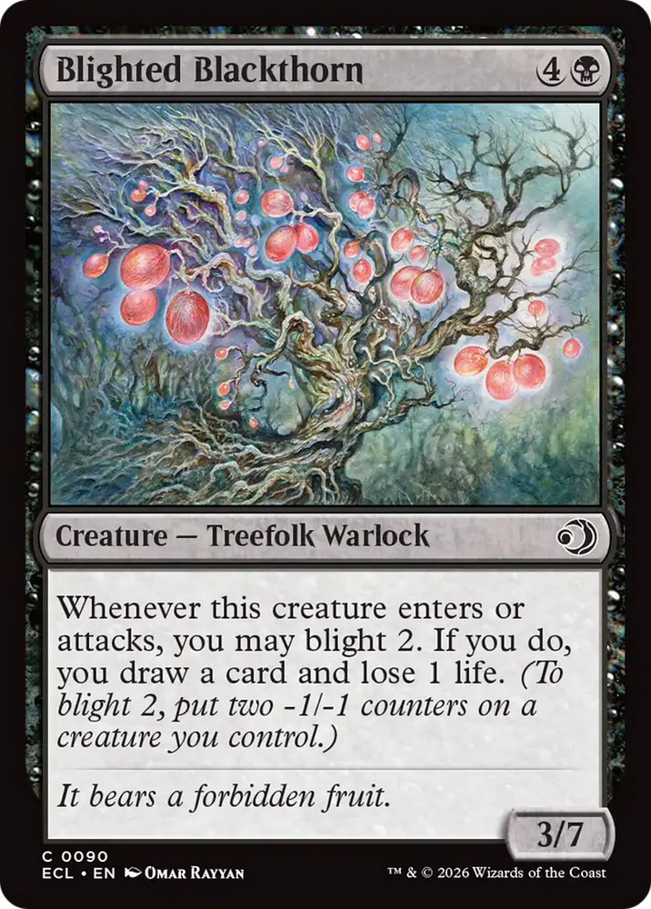 Blighted Blackthorn [Lorwyn Eclipsed] Magic: The Gathering