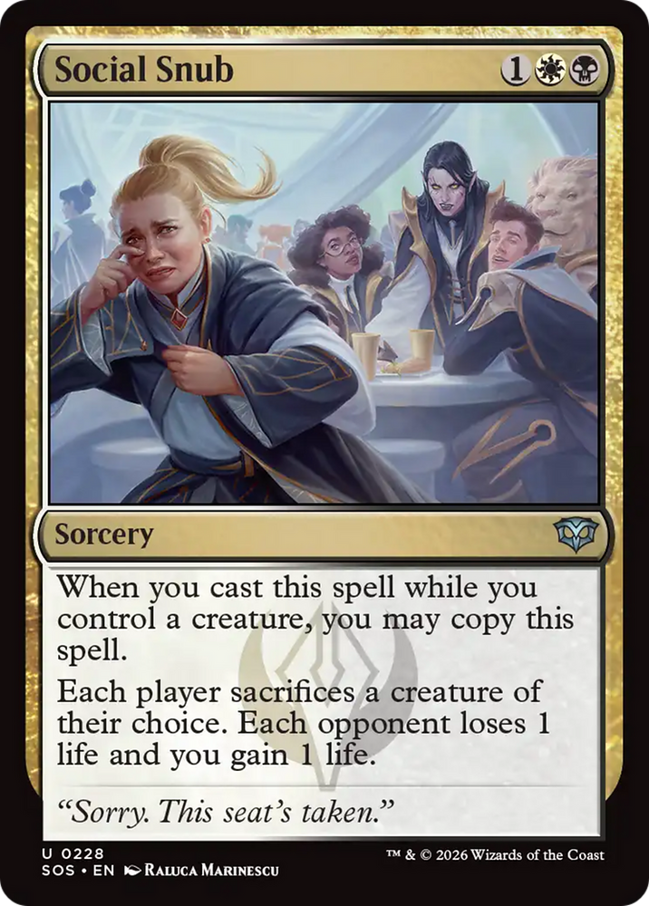 Social Snub [Secrets of Strixhaven] Magic: The Gathering