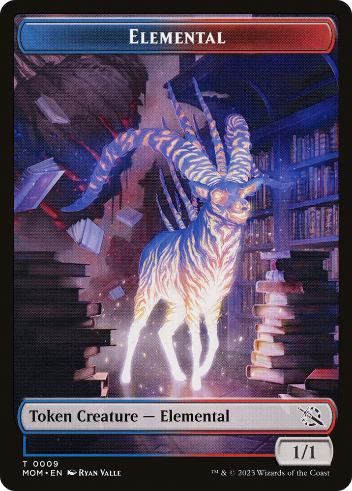 Elemental (09) // Spirit (13) Double-Sided Token [March of the Machine Tokens] Magic: The Gathering